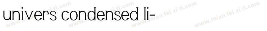 univers condensed li字体转换